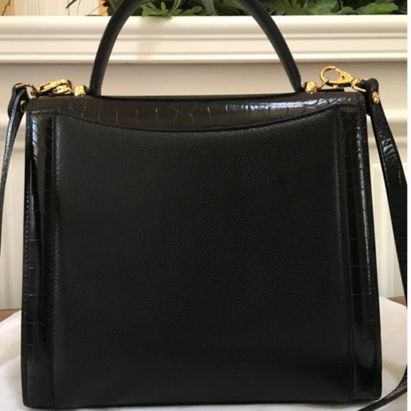 SOLD Bally Embossed Leather top handle bag with dust bag - Picture 3 of 6